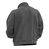economico Felpe di base-Per uomo Felpa Felpa con cerniera a un quarto Aalbicocca Nero Bianco Rosso Grigio chiaro mezza cerniera Liscio Sportivo Giornaliero Per eventi Streetwear Essenziale Informale Primavera &amp; Autunno