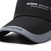 preiswerte Baseballkappe für Herren-Herren Cap Basecap Sonnenhut Kappe Schwarz Rote Polyester Patchwork Modisch Brautkleider schlicht Strasse Täglich Farbblock Buchstabe Einstellbar Sonnenschutz Atmungsaktiv