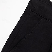 cheap Holiday-Men&#039;s Trousers Summer Pants Beach Pants Drawstring Pleats Straight Leg Plain Comfort Breathable Wedding Casual Daily Fashion Classic Style Black White