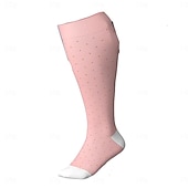 cheap Running Socks-Plus size Compression Socks Athletic Sports Socks Running Socks 1 Pair Color Block Tube Socks Breathable Sweat wicking Comfortable Gym Workout Running Jogging Skateboarding Cycling Sports Dot Nylon