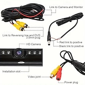 お買い得  車用バックカメラ-米国ナンバープレート 金属フレーム リアビュー バックアップカメラ CMOS HD LED ナイトビジョン