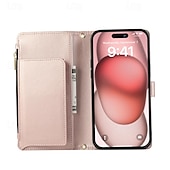 economico Cover per iPhone-telefono Custodia Per Samsung Galaxy iPhone16 iPhone 15 Pro Max Plus iPhone 14 13 12 11 Pro Max Plus Mini Porta carte di credito Con supporto A calamita Cerniera Retrò TPU pelle sintetica