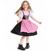cheap Kids-Halloween Oktoberfest Dress Dirndl Trachtenkleider Oktoberfest / Beer Bavarian Wiesn Wiesn Girls' Traditional Style Cloth