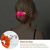 billige Originale gadgets-9 stk led festivalhårbånd - sterkt glødende elastiske bånd med flerfargede neonlys - 3 moduser for tilbehør til kvinners fest - perfekt for julefeiringer