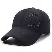 preiswerte Baseballkappe für Herren-Herren Cap Basecap Sonnenhut Kappe Schwarz Weiß Polyester Modisch Brautkleider schlicht Strasse Täglich Buchstabe Einstellbar Sonnenschutz Atmungsaktiv