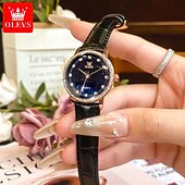 baratos Relógios Quartz-OLEVS Feminino Relógios de Quartzo Moda Relógio Casual Relógio de Pulso IMPERMEÁVEL Decoração Couro Assista