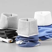 cheap Men&#039;s Socks-Men&#039;s 5 Pairs Multi Packs Socks Running Socks Casual Socks Rainbow Color Color Block Striped Sports &amp; Outdoor Daily Vacation Basic Medium Spring Fall Fashion Casual
