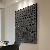 preiswerte Abstrakte Gemälde-großes Wabi-Sabi-Ölgemälde handgemachte Wandkunst schwarze Wandkunst 3D-Textur-Ölgemälde handgemachtes braunes Gemälde braune abstrakte Kunst 3D-Textur-Wandkunst Erdton-Kunst Boho-Malerei