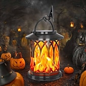 お買い得  ハロウィンの小道具の照明-1個 2つ 屋外用ウォールライト パスウェイライトとランタン ソーラー駆動 クリエイティブ イエロー 3.7 V 1 LEDビーズ
