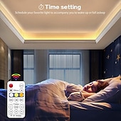 cheap COB Strip Lights-COB LED Strip Light White CCT 608LED/M Ultra Bright 10-33 ft Dimmable 2700K-6500K 24V LED Strip with RF Controller and Power Supply Suitable for DIY Lighting of Cabinets Bedrooms Kitchens Mirrors