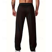 cheap Sweatpants-Men&#039;s Sweatpants Trousers Straight Leg Sweatpants Patchwork Pocket Elastic Waist Color Block Comfort Sports Outdoor Daily Fashion Casual Black Wine Micro-elastic