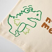 olcso Pólók és ingek-gyerekek 3D Grafika Dinoszaurus Póló Rövid ujjú Nyár Divat Alap Gyerekek 4-8 év Terített nyak Szabadtéri Hétköznapi Napi Normál