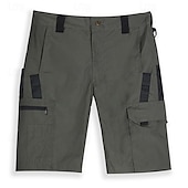 cheap Classic-Men&#039;s Tactical Shorts Cargo Shorts Shorts Buttons Multi Pocket Color Block Comfort Wearable Short Casual Daily Holiday Fashion Classic Black Green