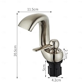 billige Baderomskraner-Vaskekran for baderom - Foss Antikk Messing Centersat Enkelt Håndtak Et HullBath Taps