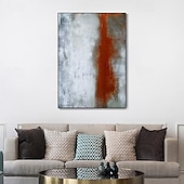 cheap Still Life Paintings-Handmade Abstract Painting Brown White Oil painting handmade Abstract Painting Painting On Canvas hand painted mordern abstract  Texture Painting for Living Room or Kitchen wall decoration