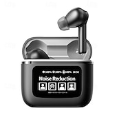 abordables Écouteurs Bluetooth sans fil-Écouteurs sans fil à écran tactile Smart Screen ANC annulation active du bruit grande batterie écouteurs de jeu en Bluetooth intra-auriculaires