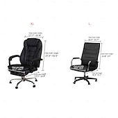 abordables Housse de chaise-housse de chaise de bureau imperméable et extensible - design simple et moderne - housse de chaise d&#039;ordinateur en cuir PU - durable et facile à nettoyer - parfaite pour protéger et améliorer les
