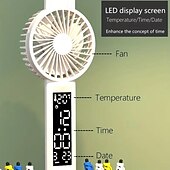cheap Household Appliances-Multi-Functional Eye Protection Desk LED Lamp Study Lamp with Electric Fan Plug-In Operation White