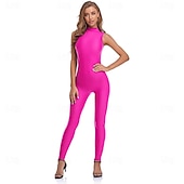 olcso Matt-Zentai öltöny Szerepjáték Jelmezek Bőrruházat Nindzsa Farsangi jelmez Overall Királyok napja Női Akrobatatrikó Szexi jelmez Tömör szín Spandex Lycra Ruha mert Mindszentek napja Farsang Álarcos