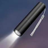 お買い得  懐中電灯-ポータブルミニ LED 懐中電灯、LED トーチ充電式 3 つの照明モード防水格納式強力ライトトーチ屋外ズームトーチ
