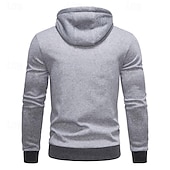 cheap Basic Hoodies-Men&#039;s Hoodie Full Zip Hoodie Wine Hooded Color Block Patchwork Sports &amp; Outdoor Daily Holiday Polyester Streetwear Basic Casual Spring &amp;  Fall Clothing Apparel Hoodies Sweatshirts  Long Sleeve