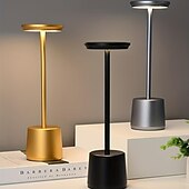 baratos Candeeiros de mesa-Luminária de Mesa Recarregável / Regulável Contemporâneo Moderno Alimentado por bateria de lítio embutida Para Metal