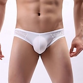 cheap Men&#039;s Briefs Underwear-Men&#039;s 1 PCS Boxers Underwear Boxer Shorts Nylon Breathable Soft Comfortable Plain Mid Rise Black White