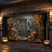 olcso Garázs- és ajtózászlók-Ajtódekorációk Kültéri Garázskapuszalag Tökmező Banner Ijesztő Erdő Nagy Háttérdíszítés Ünnepi Kültéri Garázskapus Haza Fali Díszek