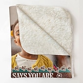 cheap Personalized Textiles-Customized Blanket Personalized Gifts God Says You Are Bible Verses For Daughter, Son - Personalized Photo Blanket