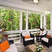 Недорогие Искусственные растения и цветы-уличное подвесное кашпо с искусственными цветами - устойчивая к ультрафиолету роза, эвкалиптовые растения, зелень из искусственного пластика, гипсофила для внутреннего сада, крыльца, оконного ящика,