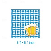 economico Forniture per feste-100 pezzi tovaglioli di carta oktoberfest tovaglioli usa e getta per feste oktoberfest set di tovaglioli per cena cocktail oktoberfest 6,7&quot; x 6,7&quot; tovaglioli piegati per stoviglie oktoberfest per