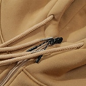 economico felpe con cappuccio da uomo di base-Per uomo Felpa con cappuccio a zip intera Felpa con cappuccio e zip Bianco Rosso Blu Cachi Con Cappuccio Blocco di colori Con zip Patchwork Sport &amp; Outdoor Quotidiano Ferie Poliestere Streetwear