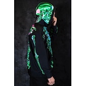 economico Felpe con cappuccio-Zucca Teschio dello scheletro Felpa con cappuccio Per Per uomo Unisex Per adulto Halloween Carnevale Stampa 3D Feste