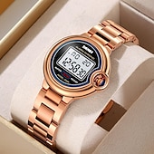 economico Orologi digitali-SKMEI Da donna Orologio digitale Di tendenza Orologio casual Orologio da polso Luminoso Allarme sveglia Calendario Data Acciaio inossidabile Guarda