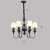 abordables Lustres-Lustre LED blanc chaud 5/6/8 lumières 5 W style bougie rustique rétro e14/e12 pendentif lanterne design métal verre encastré lustre éclairage pour couloir escalier cuisine 110-240 V