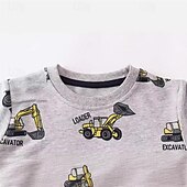 billiga Huvtröjor och tröjor för pojkar-Pojkar 3D Tecknat Tröja Långärmad Vår Höst Mode Grundläggande Lilla barn (4-7år) 4-7 år Rund hals Utomhus Ledigt Dagligen Normal