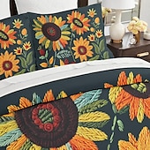 cheap Duvet Cover Sets-Botanical Floral Duvet Cover Set - Includes Duvet Cover and Pillowcases - Elegant Nature-Inspired Design - Soft and Comfortable Fabric - Perfect for Bedroom Decor