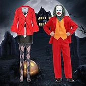 cheap Couple &amp; Group Costumes-Clown Cosplay Costume Outfits Halloween Group Couples Costumes Cosplay Adults Men's Women's Halloween Carnival Party Easy Halloween Costumes Dress Up