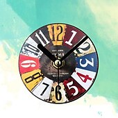 cheap Wall Accents-Wall Clocks Nordic Retro Shabby Style Chic Hanging Vintage Rust Decor Round Giant Clocks Living Room