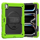 cheap iPad case-Tablet Case Cover For Apple iPad Air 11&quot;(2024) iPad Air 13&quot;(2024) iPad Pro 11&quot;(2024) iPad Pro 13&quot;(2024) Portable Handle Pencil Holder Armor PC Silicone