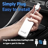 お買い得  カープレイアダプター-Carlinkit HD2CP-OVA-WH 3.5 インチ ワイヤレスCarplay プラグアンドプレイ のために