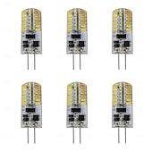 olcso Kéttűs LED-es izzók-6db g4 led bi-pin lámpák 400 lumen 4w 48 led gyöngyök smd 3014 meleg fehér fehér 12 v