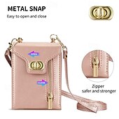 cheap Samsung Cases-Phone Case For Samsung Galaxy Z Flip 6 Z Flip 5 Z Flip 4 Z Flip 3 Flip Cover Zipper with Lanyard Card Slot Retro PC PU Leather