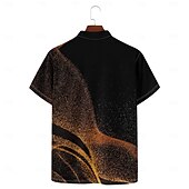 billige Geometrisk polo for menn-fritidspolosett for menn med 3d-utskrift daglig bruk kortermet turndown-poloskjorter svart vår og sommer s m l mikroelastisk jakkeslagspolo