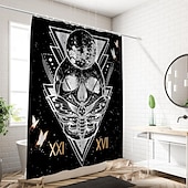 olcso Zuhanyfüggönyök-Zuhanyfüggöny kampókkal 180cm*180cm (70&quot;*70&quot;) poliészter mosható vízálló növény virág mintával fürdőszoba kád dekor