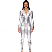 tanie Błyszczące-Garnitury Zentai Kostium Cosplay Kombinezon Dziewczyna motocykl Catwoman Strój karnawałowy Kombinezon zentai Dla par Męskie Damskie seksowny kostium Solidne kolory Spandeks Lateks Kostium na Święta