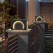 economico applique da esterno-luci da parete per esterni a led luci bianche calde del cappuccio della posta lampada a colonna di recinzione quadrata luci moderne della colonna ip65 impermeabile recinzione cancello luce di