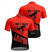 abordables Maillots pour hommes-Homme Maillot Velo Cyclisme Manche Courte Cyclisme Tee-shirt Maillot avec 3 poches arrière VTT Vélo tout terrain Respirable Séchage rapide Conception anatomique Mèche Rouge Bleu Orange Des sports