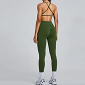 halpa Jooga-leggingsit ja sukkahousut-Naisten Joogahousut Jooga leggingsit Elastinen vyötärönauha Korka vyötärö Pilates Kuntosaliharjoitus Treenata Pyöräily Sukkahousut Yhtenäinen väri Musta Keltainen Pinkki Urheilu Urheiluvaatteet