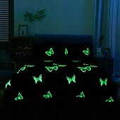 baratos Conjuntos de capa de edredão-conjunto de capa de edredão luminosa com estampa de borboleta - design que brilha no escuro - inclui capa de edredão e fronhas - tecido macio e confortável - perfeito para uma decoração mágica de